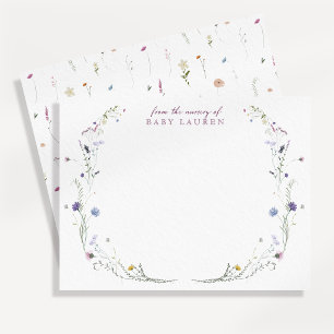 Elegant Wildflower Nursery Note Card