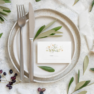Elegant Wildflower Outdoor Wedding Table Number