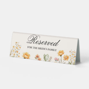 Elegant Wildflower reserve for the groom's family 