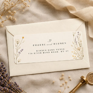 Elegant Wildflower Return Address