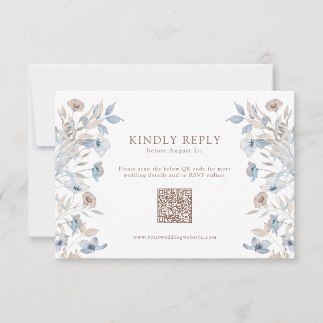 Elegant Wildflower RSVP Card (Front)