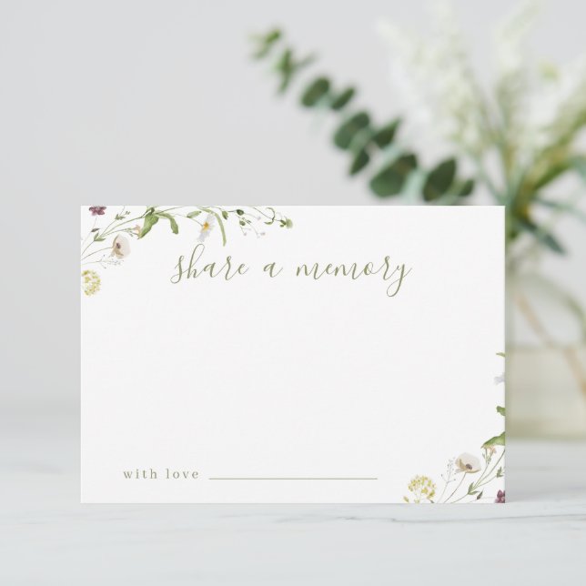 Elegant Wildflower Rustic Boho share a memory card (Standing Front)