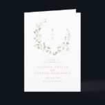 Elegant Wildflower Rustic Boho Wedding Monogram Programme<br><div class="desc">Elegant delicate watercolor wildflower wreath frames couple monogram, with custom your own event details. Pastel palettes of soft blush pink, off white, beige, dusty blue, dusty pink, and botanical greenery, simple and romantic. Great floral wedding programs for modern rustic wedding, country garden wedding, and boho wedding in spring and summer....</div>