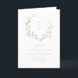 Elegant Wildflower Rustic Boho Wedding Monogram Programme<br><div class="desc">Elegant delicate watercolor wildflower wreath frames couple monogram, with custom your own event details. Pastel palettes of soft blush pink, off white, beige, dusty blue, dusty pink, and botanical greenery, simple and romantic. Great floral wedding programs for modern rustic wedding, country garden wedding, and boho wedding in spring and summer....</div>