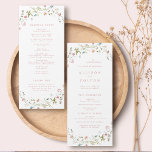Elegant Wildflower Rustic Boho Wedding Program Programme<br><div class="desc">Elegant delicate watercolor wildflower design, with custom your own event details. Pastel palettes of soft blush pink, off white, beige, dusty blue, dusty pink, and botanical greenery, Great floral wedding programs for modern rustic wedding, country garden wedding, and boho wedding in spring and summer. See all the matching pieces in...</div>