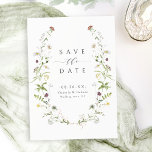 Elegant Wildflower Rustic Boho Wedding  Save The Date<br><div class="desc">Elegant delicate watercolor wildflower wreath frames custom your own event details. Pastel palettes of soft yellow,  off white,  beige,  dusty rose,  blush pink,  burgundy,  and botanical greenery,  simple and romantic. Great floral save the date cards for modern rustic wedding,  country garden wedding,  and boho wedding in spring and summer.</div>