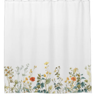 Elegant Wildflower Shower Curtain