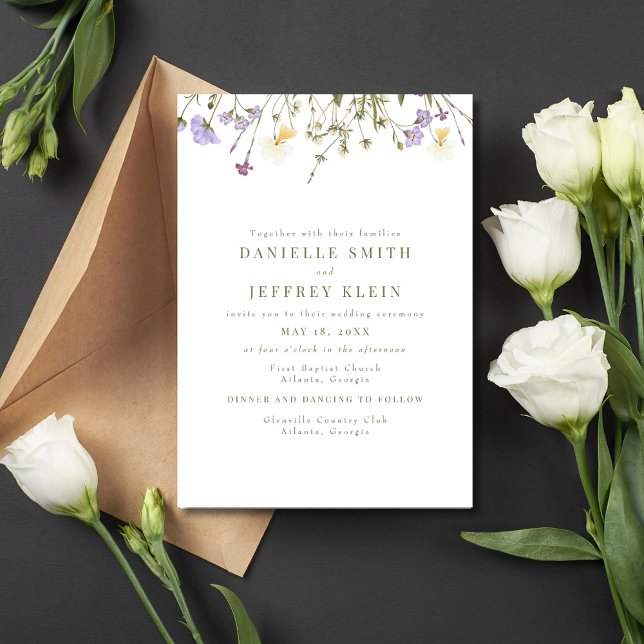 Elegant Wildflower Spring  Invitation (Creator Uploaded)