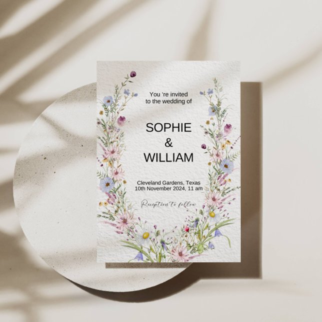 Elegant Wildflower Wedding Collection  Invitation (Creator Uploaded)