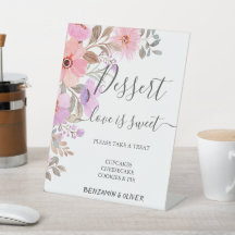 Elegant Wildflower Wedding Dessert Bar 