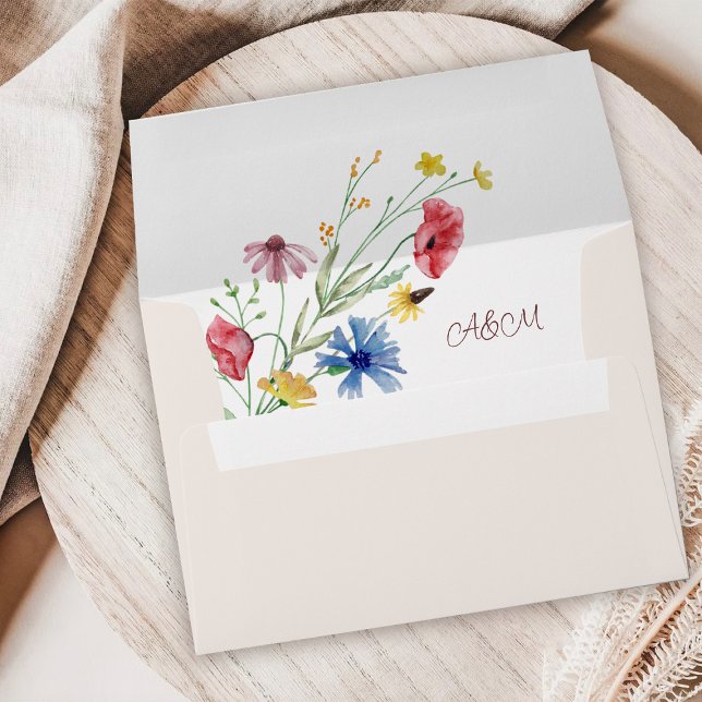 Elegant Wildflower Wedding Envelope (Creator Uploaded)