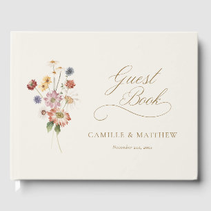 Elegant Wildflower Wedding Guest Book