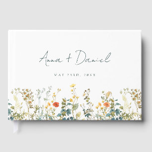 Elegant Wildflower Wedding Guest Book