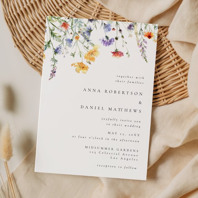 Elegant Wildflower Wedding Invitation (Creator Uploaded)