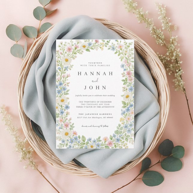 Elegant Wildflower Wedding Invitation (Creator Uploaded)