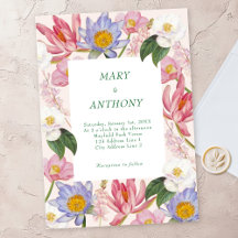 Elegant Wildflower Wedding Invitation