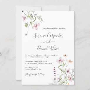 Elegant Wildflower Wedding invitation