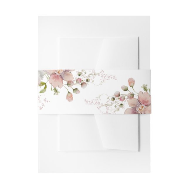 Elegant Wildflower Wedding  Invitation Belly Band (Front Example)