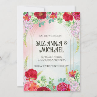 Elegant Wildflower Wedding Invite
