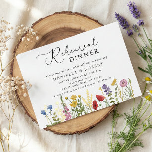 Elegant Wildflower Wedding Rehearsal Dinner