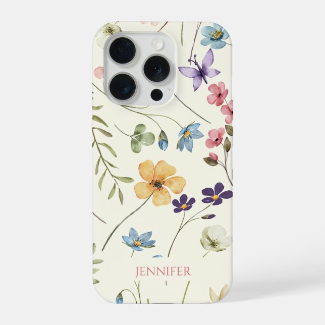 Elegant Wildflower Wild Flower Floral Custom iPhone Case (Back)