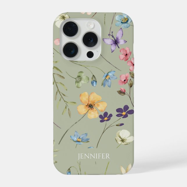 Elegant Wildflower Wild Flower Floral Custom iPhone Case (Back)