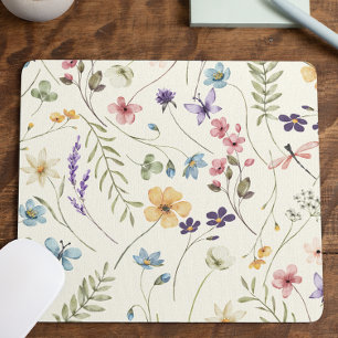 Elegant Wildflower Wild Flower Floral Custom Mouse Mat