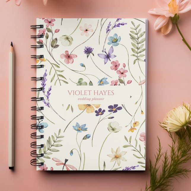 Elegant Wildflower Wild Flower Floral Custom Notebook (Creator Uploaded)