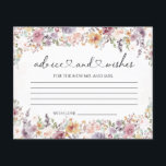 Elegant Wildflowers advice and wishes bridal show.<br><div class="desc">Introducing the "Wildflowers Advice and Wishes Bridal Shower Card." We have meticulously curated this elegant and delicate piece, exclusively designed for this special occasion. This card embodies the essence of tenderness, beauty, and the grandeur of the bride-to-be. The focal point of this card is the watercolor-style wildflowers, gracefully blending soft,...</div>
