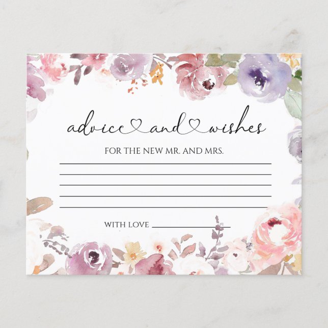 Elegant Wildflowers advice and wishes bridal show. (Front)