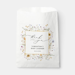 Elegant Wildflowers Baby Shower Thank You Favour Favour Bags