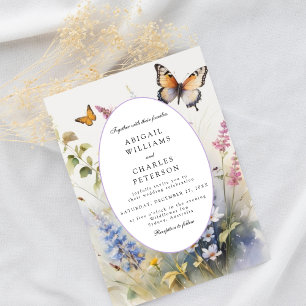 Elegant Wildflowers bloom bouquet  Invitation