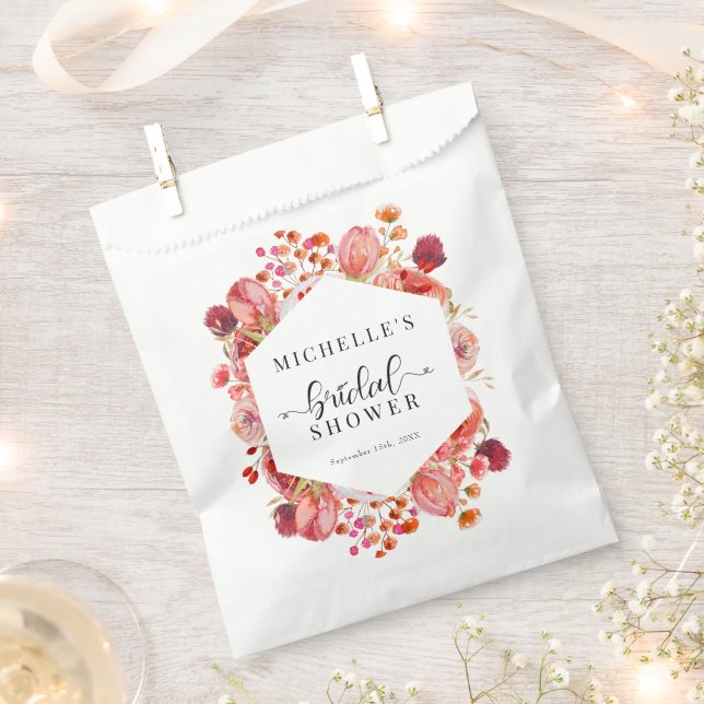 Elegant Wildflowers | Boho Bridal Shower  Favour Bags (Clipped)