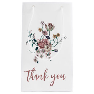 Elegant Wildflowers Boho  Small Gift Bag