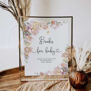 Elegant wildflowers Books for baby Poster