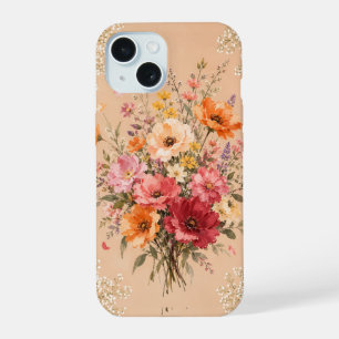 Elegant wildflowers bouquet floral phone case .