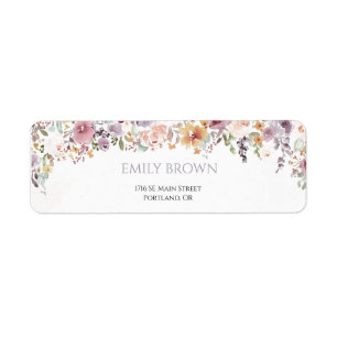Elegant Wildflowers bridal shower address