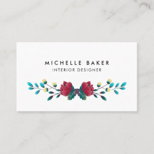 Elegant Wildflowers Floral Business Card