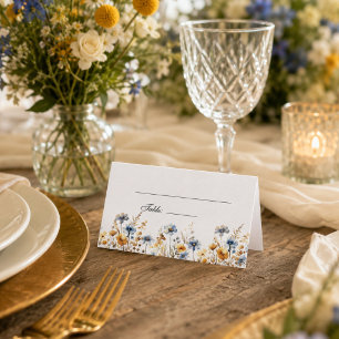 Elegant Wildflowers Garden Wedding Place Card