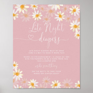 Elegant Wildflowers Late Night Diapers Game Poster