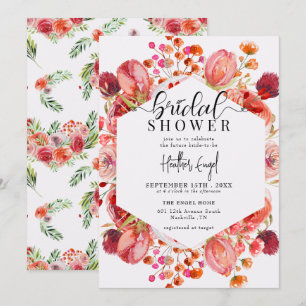 Elegant Wildflowers   Spring Summer Bridal Shower Invitation