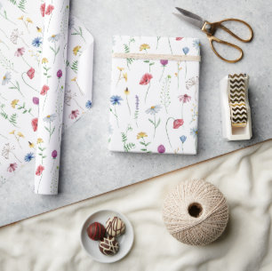 Elegant Wildflowers Wrapping Paper