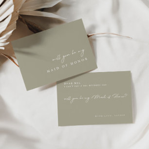 Elegant Will You Be My Bridesmaid Proposal Card