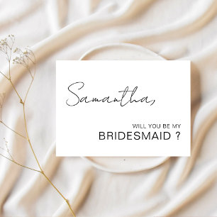 Elegant Will You Be My Bridesmaid Proposal Card