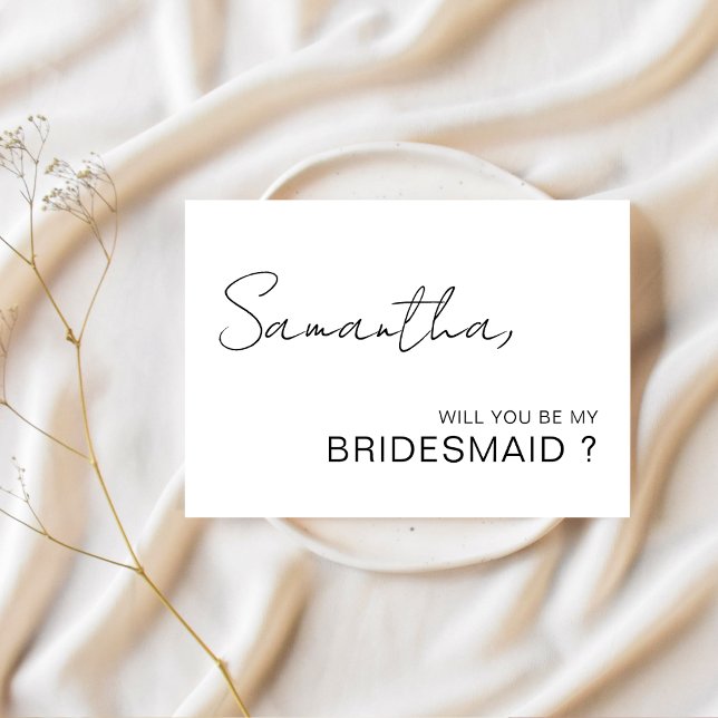 Elegant Will You Be My Bridesmaid Proposal Card (Creator Uploaded)