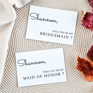 Elegant Will You Be My Bridesmaid Proposal Card