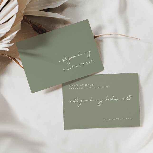 Elegant Will You Be My Bridesmaid Proposal Card (Creator Uploaded)