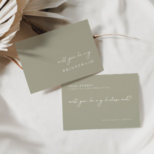 Elegant Will You Be My Bridesmaid Proposal Card