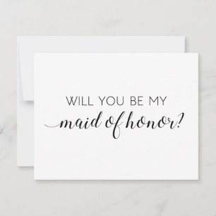 Elegant Will You Be My Maid of Honour Proposal Invitation