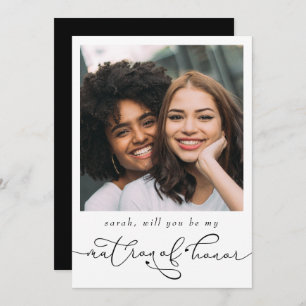 Elegant Will You Be My Matron of Honour Photo  